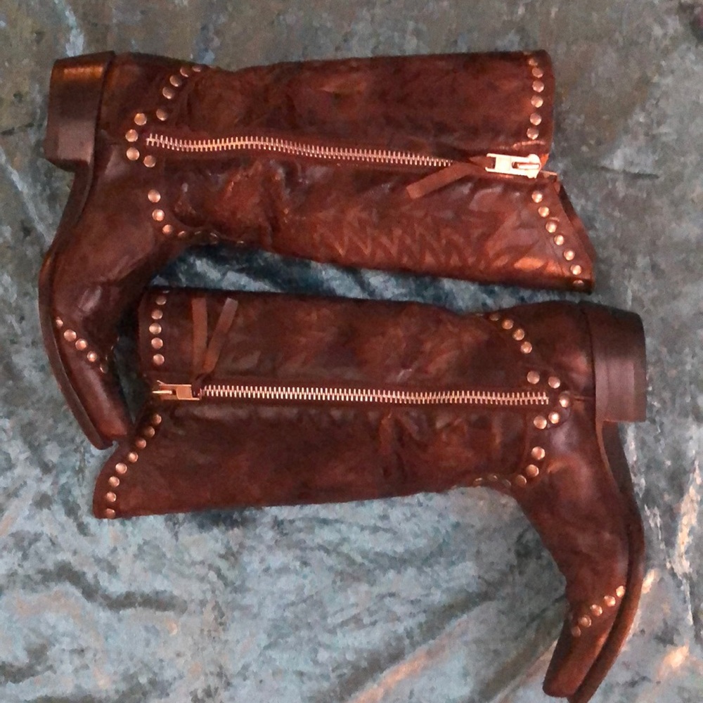 Old Gringo Razz Brown Boots with zippers